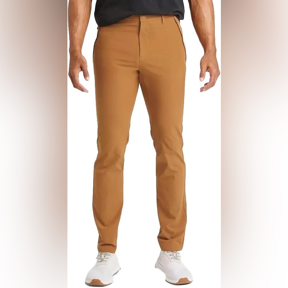 NEW All In Motion Men's Travel Pants-Brown-Size 36 x 32
